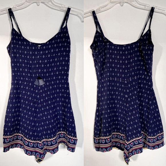 Youcom Blue Cutout Spaghetti Strap Romper Size XS - Picture 1 of 2
